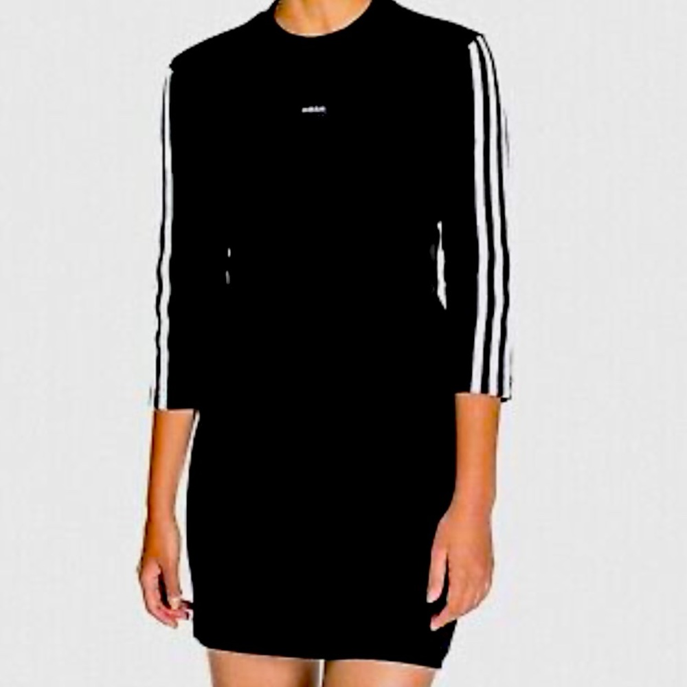 ADIDAS 3-STRIPES MOMENT DRESS BLACK SIZE M FM6136. NWT